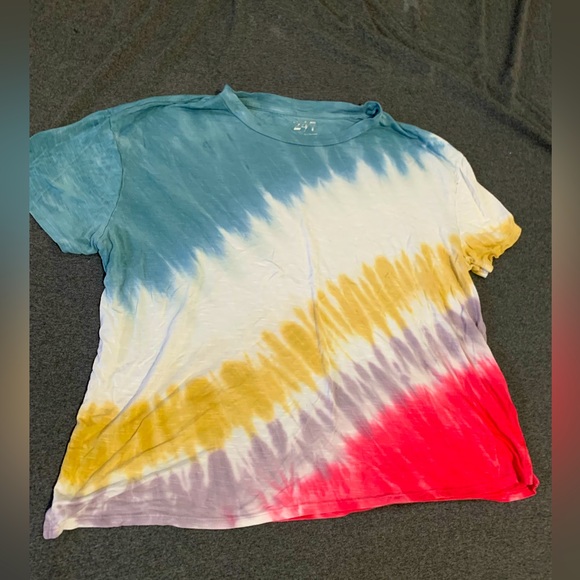 24/7 Flawless Tie Dye Boyfriend Tee size L - Picture 2 of 3